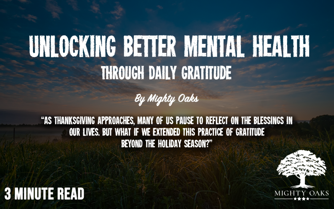 Unlocking Better Mental Health Through Daily Gratitude